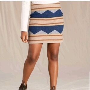 Toad&Co Women’s Merino Heartfelt Geometric Print Soft Workwear Sweater Skirt M